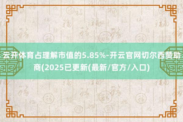云开体育占理解市值的5.85%-开云官网切尔西赞助商(2025已更新(最新/官方/入口)