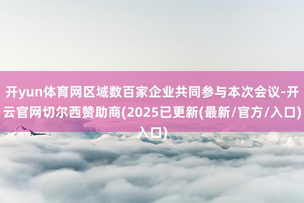 开yun体育网区域数百家企业共同参与本次会议-开云官网切尔西赞助商(2025已更新(最新/官方/入口)