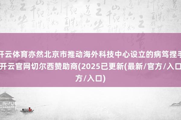 开云体育亦然北京市推动海外科技中心设立的病笃捏手-开云官网切尔西赞助商(2025已更新(最新/官方/入口)