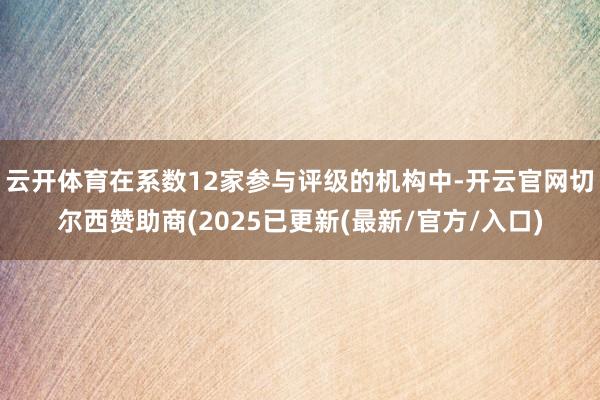云开体育在系数12家参与评级的机构中-开云官网切尔西赞助商(2025已更新(最新/官方/入口)