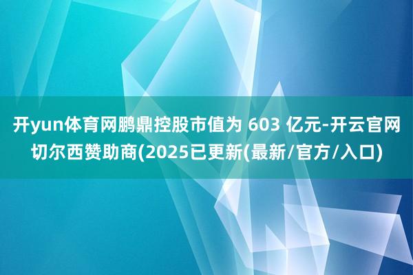开yun体育网鹏鼎控股市值为 603 亿元-开云官网切尔西赞助商(2025已更新(最新/官方/入口)