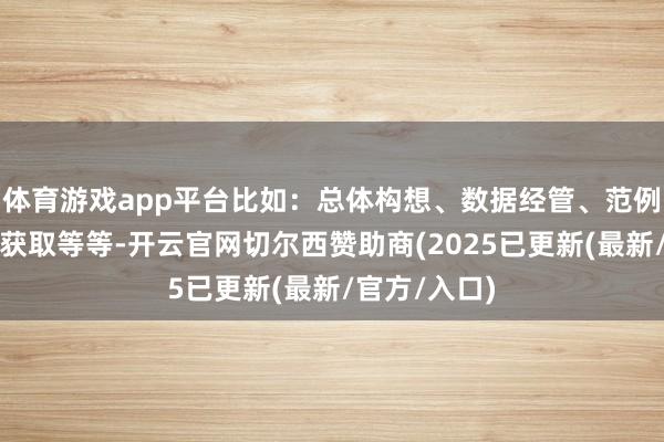 体育游戏app平台比如：总体构想、数据经管、范例分析、资金获取等等-开云官网切尔西赞助商(2025已更新(最新/官方/入口)